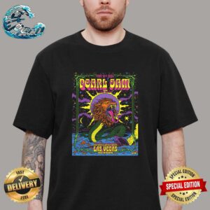 Pearl Jam With Deep Sea Diver Poster Night 1 At MGM Grand Garden Arena On May 16th 2024 In Las Vegas Nevada Art By Brian Romero Unisex T-Shirt