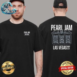 Pearl Jam With Deep Sea Diver Poster Night 1 At MGM Grand Garden Arena On May 16th 2024 In Las Vegas Nevada Two Sides Print Vintage T-Shirt