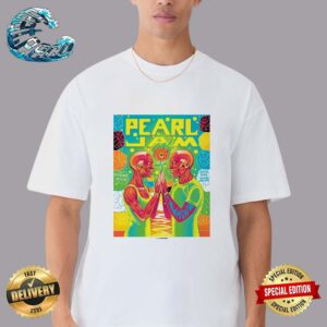 Pearl Jam With Deep Sea Diver Poster Night 2 At MGM Grand Garden Arena On May 18th 2024 In Las Vegas Nevada Art By Munk One Unisex T-Shirt