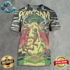 Pearl Jam With Special Guests Deep Sea Diver Climate Pledge Arena In Seattle WA On May 28th And 30th 2024 Art By Garrett Morlan All Over Print Shirt
