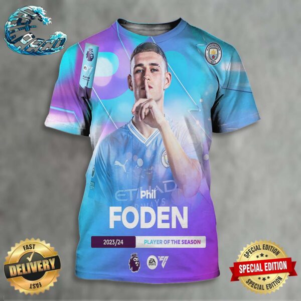 Phil Foden Manchester City 2023-24 Player Of The Season All Over Print Shirt