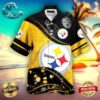 Pittsburgh Steelers NFL Color Hibiscus Button Up Hawaiian Shirt