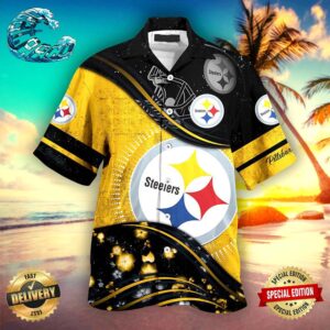 Pittsburgh Steelers NFL Hawaiian Shirt Beach Shorts