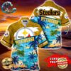 Seattle Seahawks NFL Color Hibiscus Button Up Hawaiian Shirt