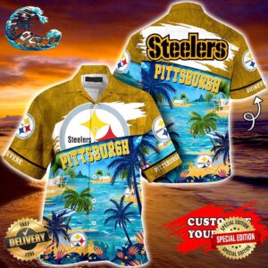 Pittsburgh Steelers NFL Personalized Hawaiian Shirt Beach Shorts