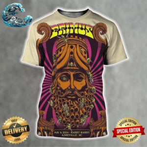 Primus The Poster For Tonight Show In Asheville NC At Rabbit Rabbit On May 8 2024 All Over Print Shirt