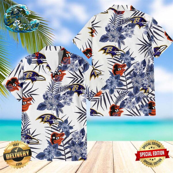 Ravens Orioles Hawaiian Shirt And Shorts