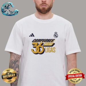 Real Madrid Campeones 2023 2024 36 Ligas Adidas Official Unisex T-Shirt