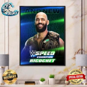 Ricochet Becomes The First Ever WWE Speed Champion Home Decor Poster Canvas