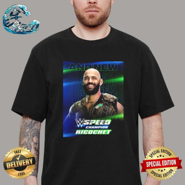 Ricochet Becomes The First Ever WWE Speed Champion Unisex T-Shirt