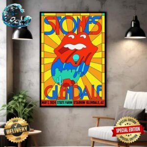 Rolling Stones Hackney Diamonds Tour Glendale AZ 2024 On May 7 At State Farm Wall Decor Poster Canvas