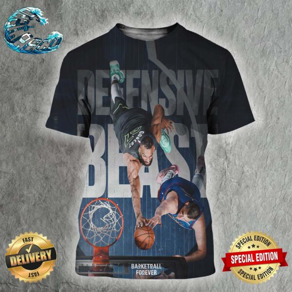 Rudy Gobert Defensive Beast Against Nikola Jokic All Over Print Shirt