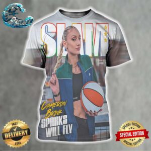 SLAM 250 Cameron Brink Sparks Will Fly First SLAM Cover Photographed On Google Pixel All Over Print Shirt