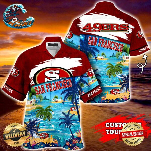San Francisco 49ers NFL Personalized Hawaiian Shirt Beach Shorts