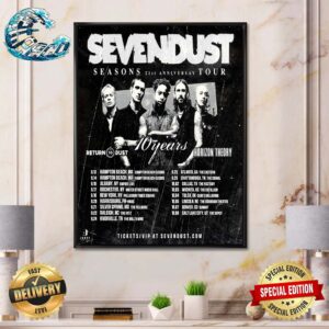 Sevendust Annouced Their Season 21st Anniversary Tour Kick Off On September 13 2024 Wall Decor Poster Canvas
