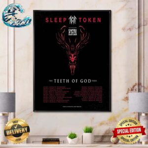 Sleep Token The Teeth Of God Tour With Special Guests Empire State Bastard Art Wall Decor Poster Canvas