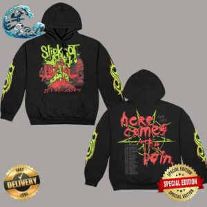 Slipknot Here Comes The Pain 25th Anniversary Tour Place List Merchandise Limited Hoodie Premium T-Shirt