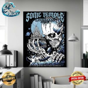 Sonic Temple Music Festival And Art Poster On May 18 2024 In Historic Crew Stadium Columbus OH Home Decor Poster Canvas