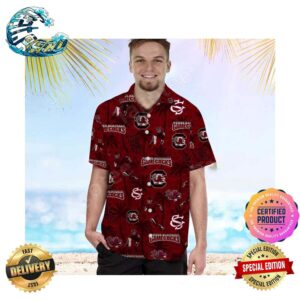 South Carolina Gamecocks Coconut Aloha Hawaiian Shirt Beach Shorts Custom Name For Men Women