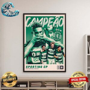 Sporting CP Champion Campeão Nacional Liga Portugal 2023-24 Poster Canvas