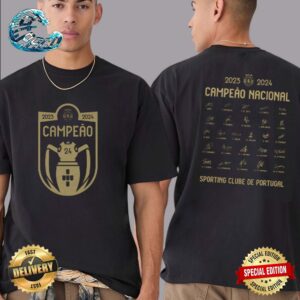 Sporting CP Sagra-Se Campeão National Liga Champions 2023-24 Two Sides Print Classic T-Shirt