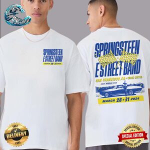 Springsteen And The E-Street Band San Francisco 2024 Limited Edition Tour Two Sides Print Vintage T-Shirt