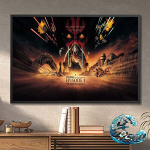 Star Wars Episode I The Phantom Menace 25th Anniversary Only In Theaters Wall Decor Poster Canvas