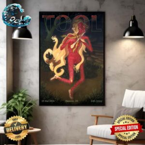 TOOL Effing TOOL Tonight Poster Show At ZAG Arena In Hanover DE On Mai 25 2024 Art By Alex Kuno Wall Decor Poster Canvas