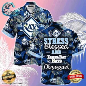 Tampa Bay Rays MLB Summer Beach Hawaiian Shirt Stress Blessed Obsessed