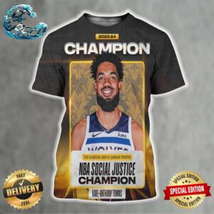 The 2023-24 NBA Kareem Abdul-Jabbar Trophy Social Justice Champion Is Karl-Anthony Towns All Over Print Shirt