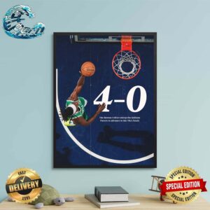 The Boston Celtics Sweep The Indiana Pacers To Advance To The NBA Finals 4-0 Home Decor Poster Canvas