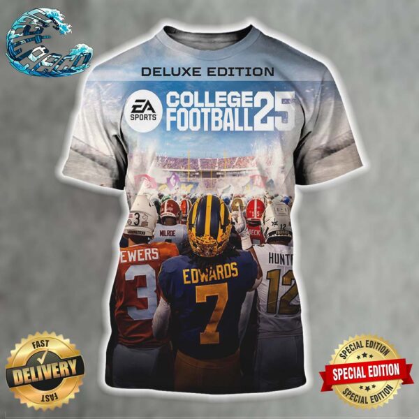 The Deluxe Edition Cover Of EA Sports College Football 25 All Over Print Shirt