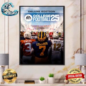 The Deluxe Edition Cover Of EA Sports College Football 25 Wall Decor Poster Canvas