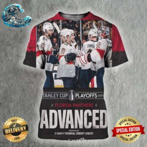 The Florida Panthers Advanced To The Eastern Conference Final For The Second Year In A Row The Cats Continue To Climb Forward Stanley Cup Playoffs 2024 3D Shirt