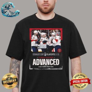 The Florida Panthers Advanced To The Eastern Conference Final For The Second Year In A Row The Cats Continue To Climb Forward Stanley Cup Playoffs 2024 Shirt