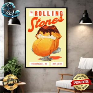 The Rolling Stones Hackney Diamonds ’24 Poster In Foxborough MA On May 30 2024 Home Decor Poster Canvas