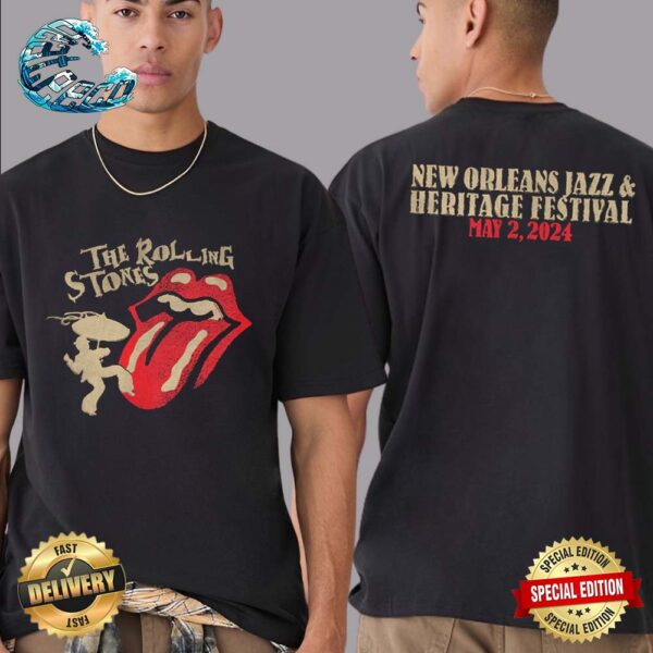 The Rolling Stones New Orleans Jazz And Heritage Festival On May 2 2024 Two Sides Print Unisex T-Shirt