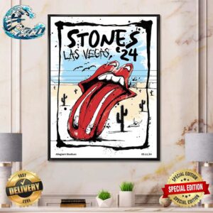 The Rolling Stones Poster On May 11 2024 At Allegiant Stadium In Las Vegas Wall Decor Poster Canvas