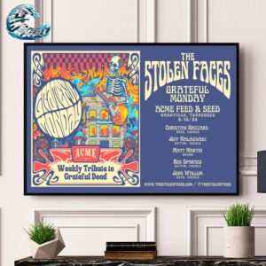 The Stolen Faces Grateful Monday Acme Feed And Seed Weekly Tribute To Grateful Dead Wall Decor Poster Canvas