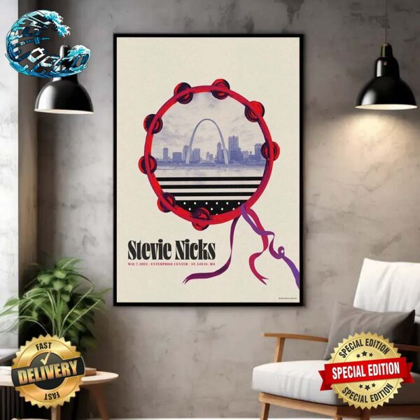 Tonight Poster For Stevie Nicks At Enterprise Center In St Louis On May 7 2024 Poster Canvas