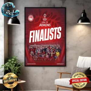 UEFA Europa Conference League Olympiakos FC Poster Road To Athens Finalists Home Decor Poster Canvas