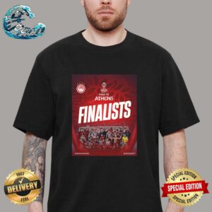 UEFA Europa Conference League Olympiakos FC Poster Road To Athens Finalists Unisex T-Shirt