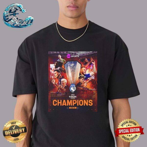 UEFA Europa League Champions 2023-24 Is Atalanta Vintage T-Shirt