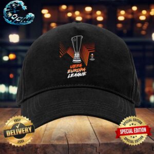 UEFA Europa League Trophy Black Classic Cap Snapback Hat