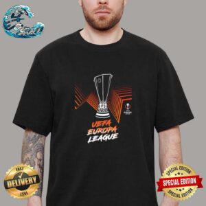 UEFA Europa League Trophy Black Vintage T-Shirt