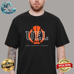 UEFA Europa League UEL Black Vintage T-Shirt