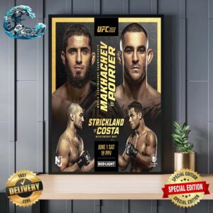 UFC 302 Matchup Islam Makhachev vs Dustin Poirier And Matchup Sean Strickland vs Paulo Costa On June 1 Sat Home Decor Poster Canvas