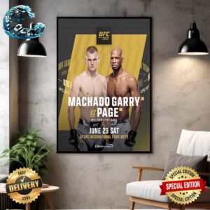 UFC 303 Matchup Head To Head Machado Garry Vs Page At UFC International Fight Week On June 29 Sat Poster Canvas