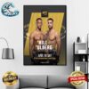 UFC Fight Night Matchup Featherweight Bout Jeka Saragih Vs Westin Wilson On June 15 Sat At UFC Vegas 93 Wall Decor Poster Canvas