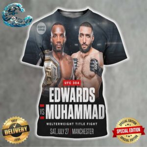 UFC 304 Matchup Head To Head Leon Edwards Vs Belal Muhammad Welterweight Title Fight In Manchester England On Sat July 27 All Over Print Shirt